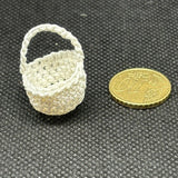 panier en crochet rond 1 anse